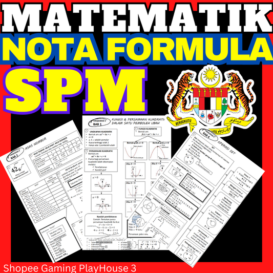 SPM 2025 Matematik Formula Tingkatan 1-5