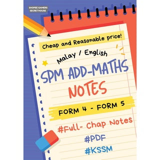 SPM ADDMATHS NOTES Malay/English Form 4 Form 5
